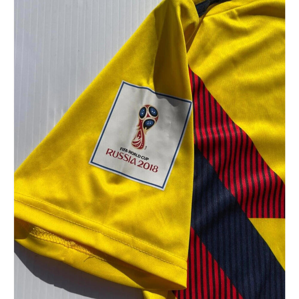 Adidas Columbia 2018 Russia Fifa World Cup Jersey M Yellow Short Sleeve Soccer - Picture 4 of 9